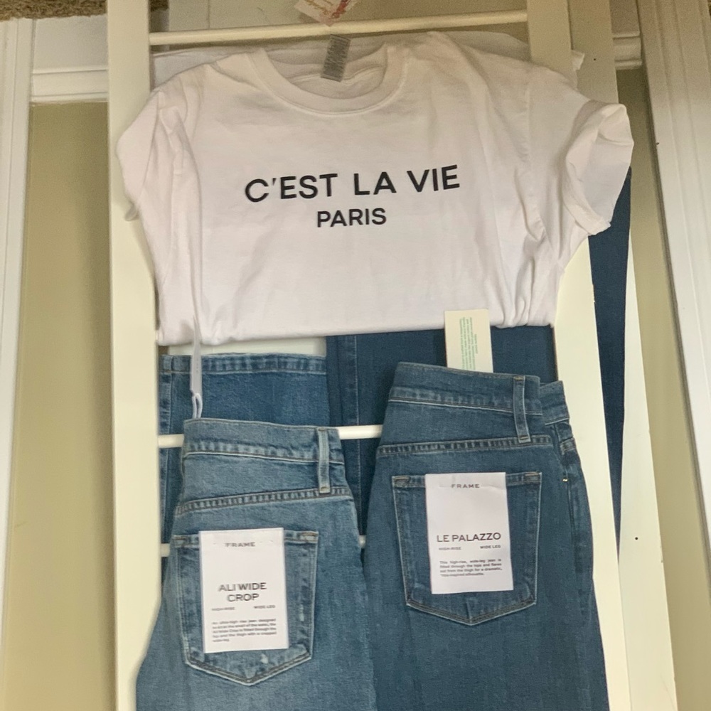 🔥FRAME DENIM Vintage Vibe Le Palazzo Jeans NWT - Picture 9 of 9